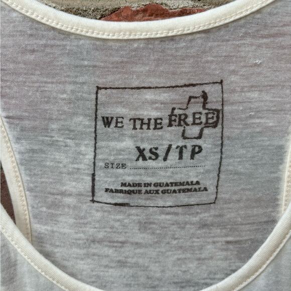 Free People- We the Free- Cream Sheer Peplum Tank Size XS - Picture 2 of 8